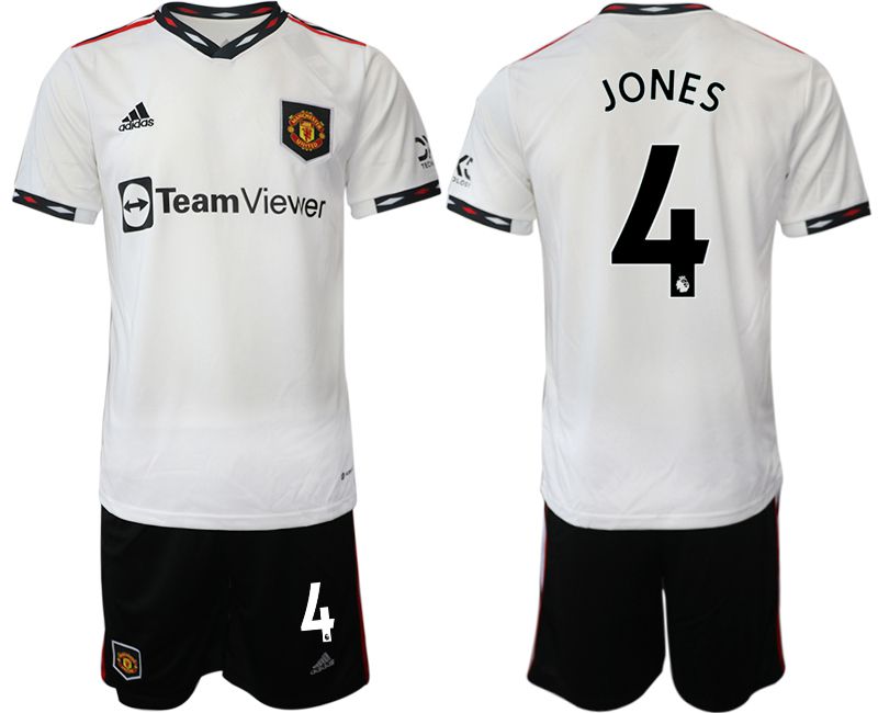 Men 2022-2023 Club Manchester United away white #4 Soccer Jersey
